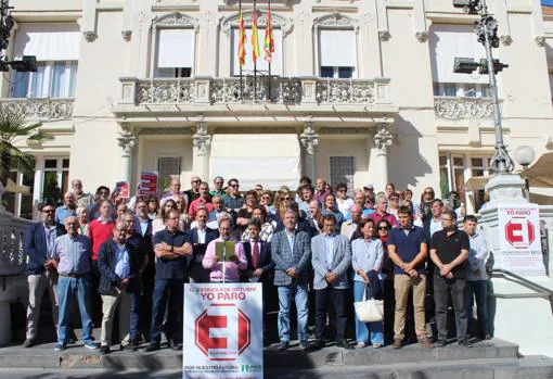 Imagen de la concentración que ha tenido lugar en Huesca capital