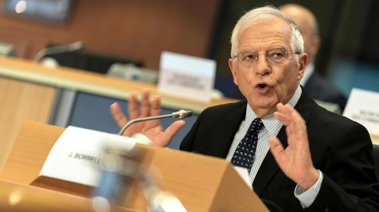 Josep Borrell, ministro de Asuntos Exteriores en funciones, hoy en el Parlamento Europeo
