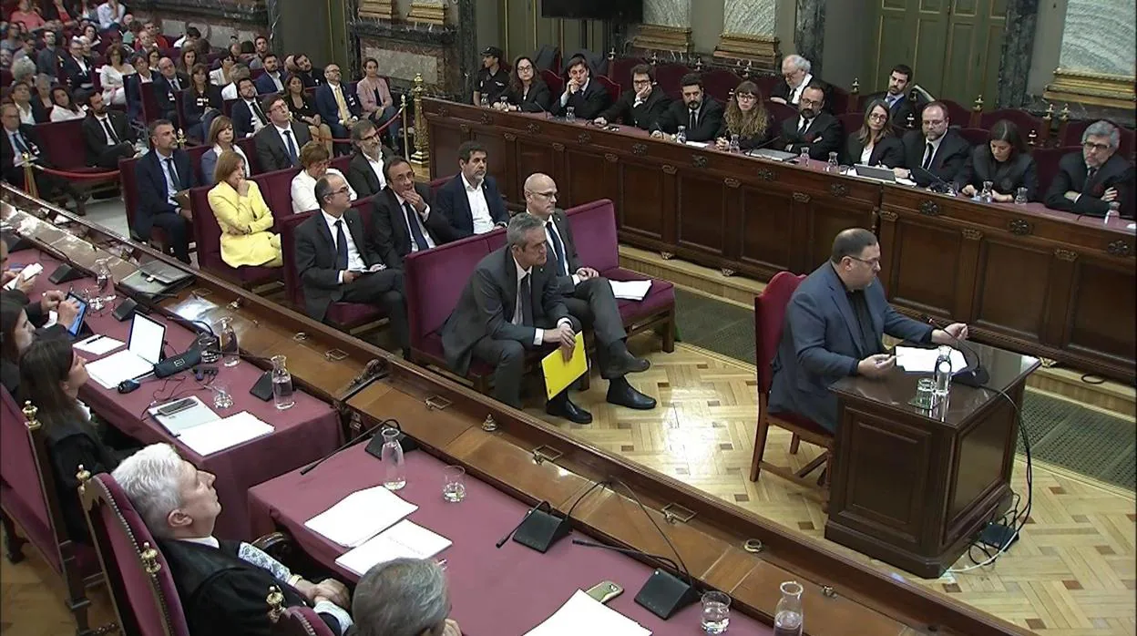 Oriol Junqueras, durante el juicio al «procés» en el Tribunal Supremo