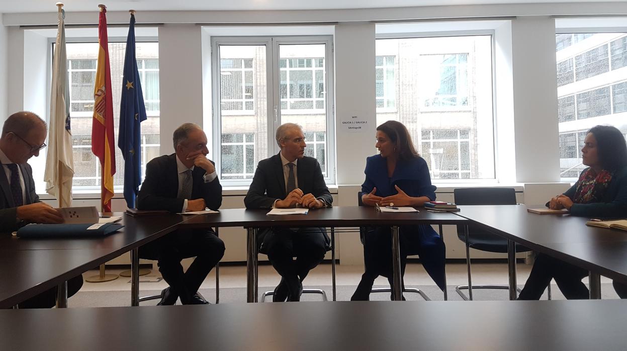 Francisco Conde, durante la reunión mantenida en Bruselas