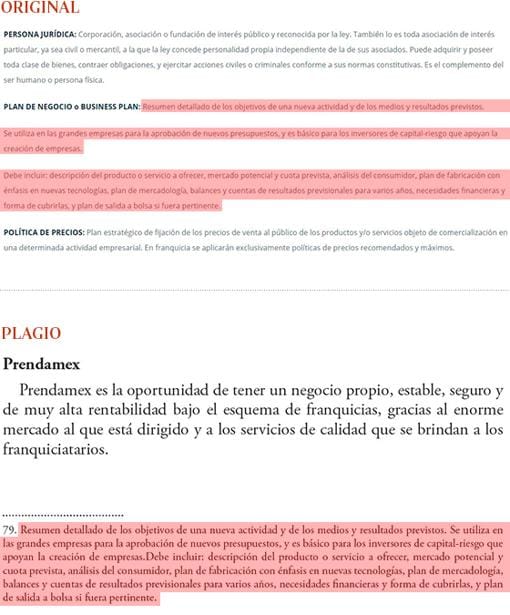 La página web mexicana y la nota al pie de la tesis que copuia literalmente sin cita la definición