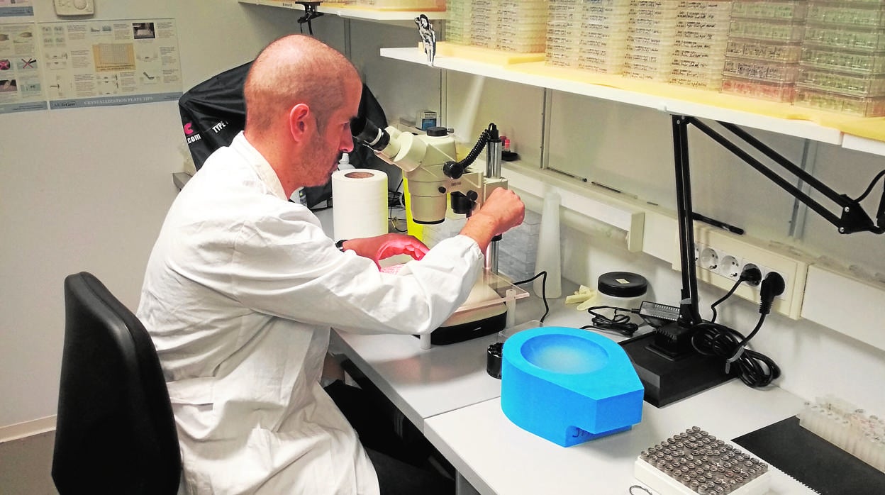 Sergio de Cima, durante su etapa de investigador en uno de los laboratorios en los que ha trabajado