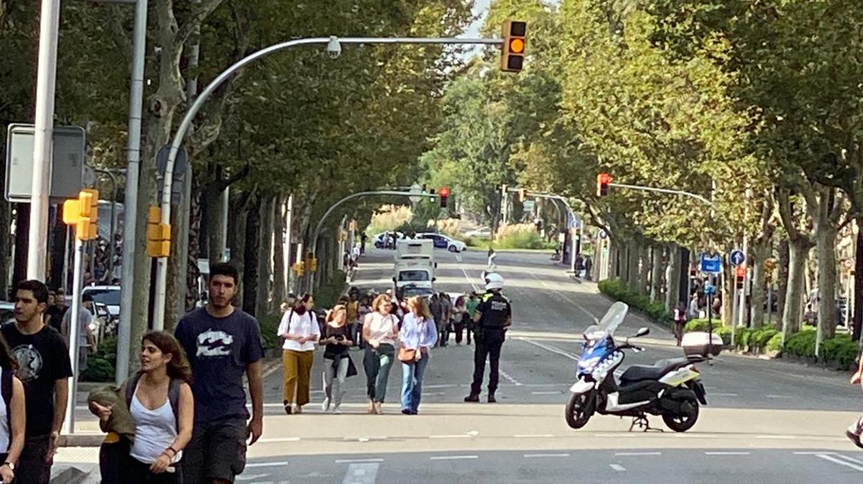 La Diagona, cortada, esta mañana