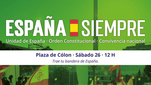 Vox convoca una manifestación en la Plaza de Colón por la «unidad de España» el 26 de octubre