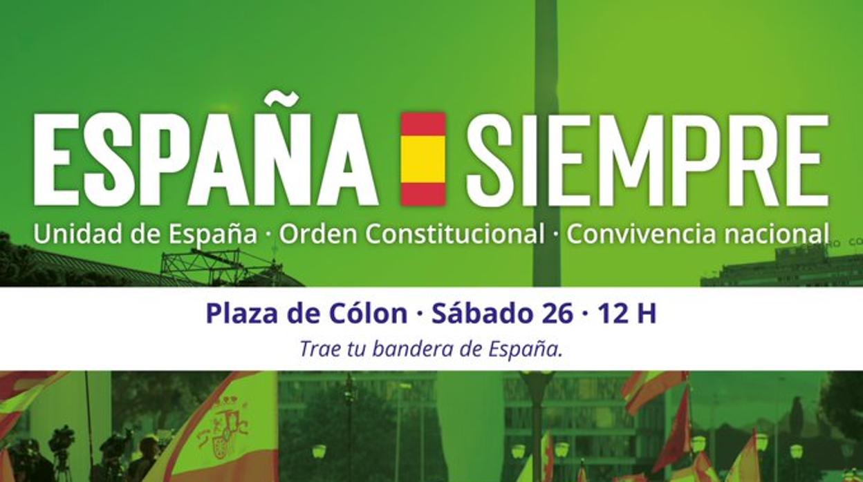 Vox convoca una manifestación en la Plaza de Colón por la «unidad de España» el 26 de octubre