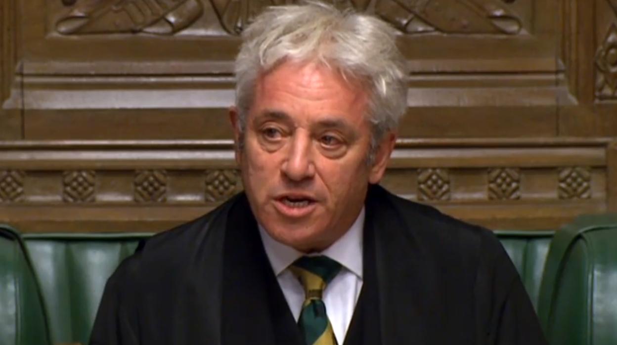 El presidente de la Cámara de los Comunes, John Bercow