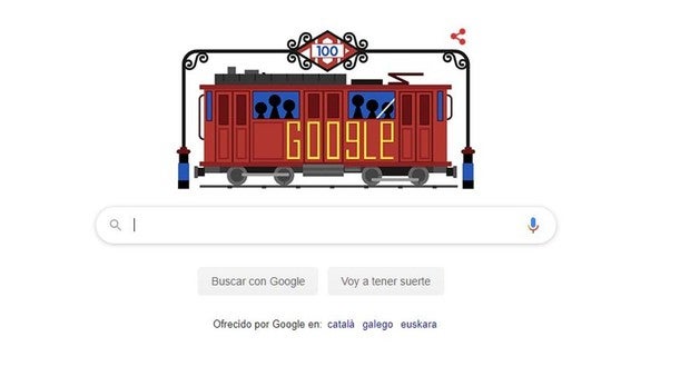 Google celebra con un doodle el centenario del Metro de Madrid