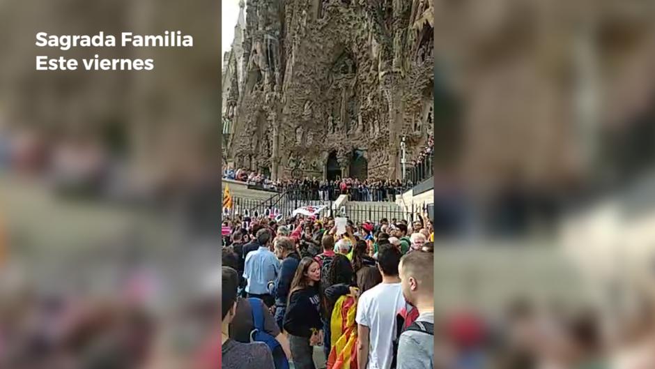 Los independentistas fuerzan el cierre de la Sagrada Familia por no poder «garantizar la seguridad»