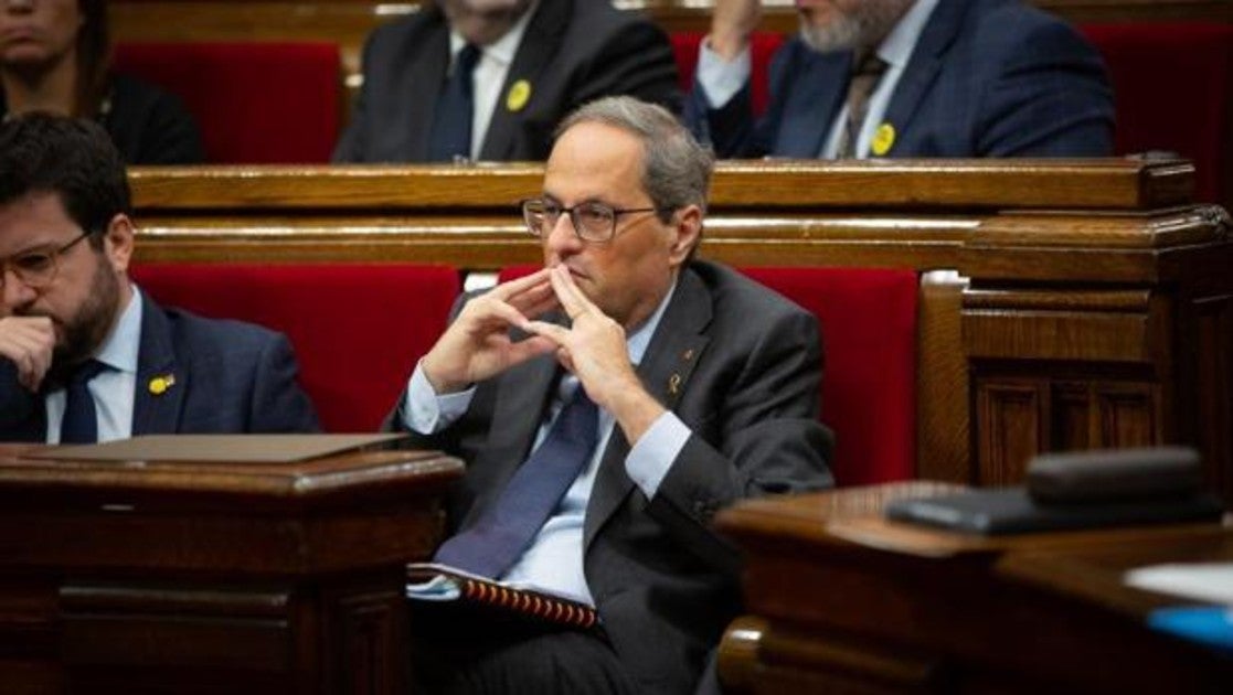 Quim Torra, en el pleno parlamentario de esta semana