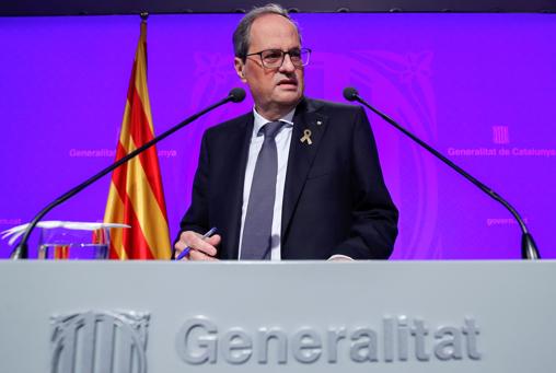 Imagen del presidente de la Generalitat de Cataluña, Quim Torra