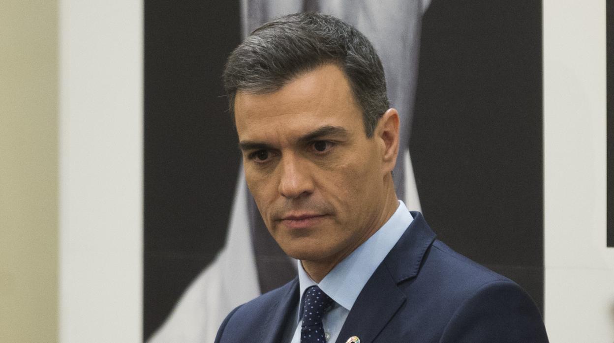 El presidente del Gobierno en funciones, Pedro Sánchez, durante la presentación de su libro