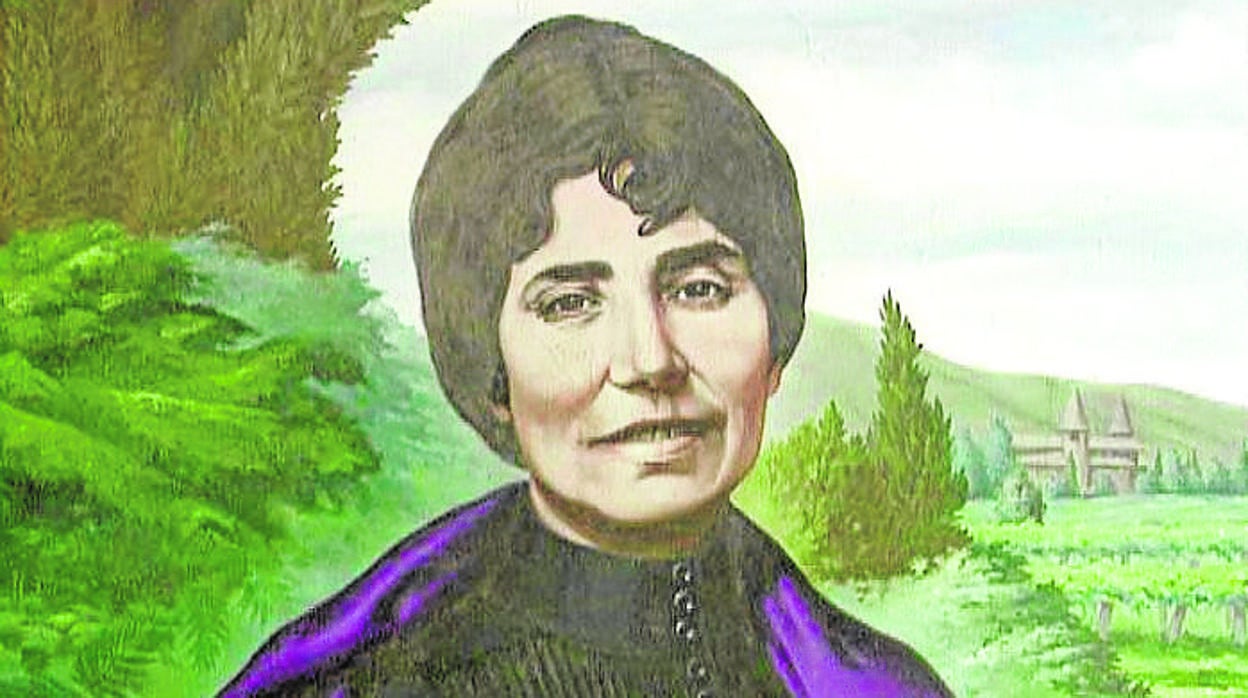 Retrato de la poetisa gallega Rosalía de Castro