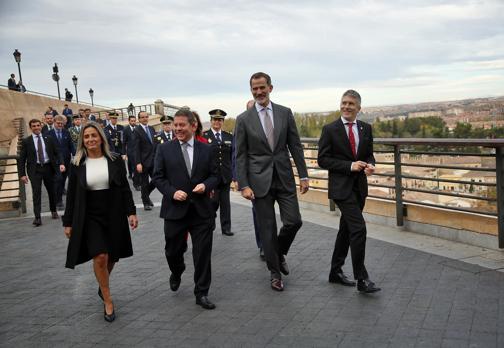 El Rey a su llegada del Palacio de Congresos