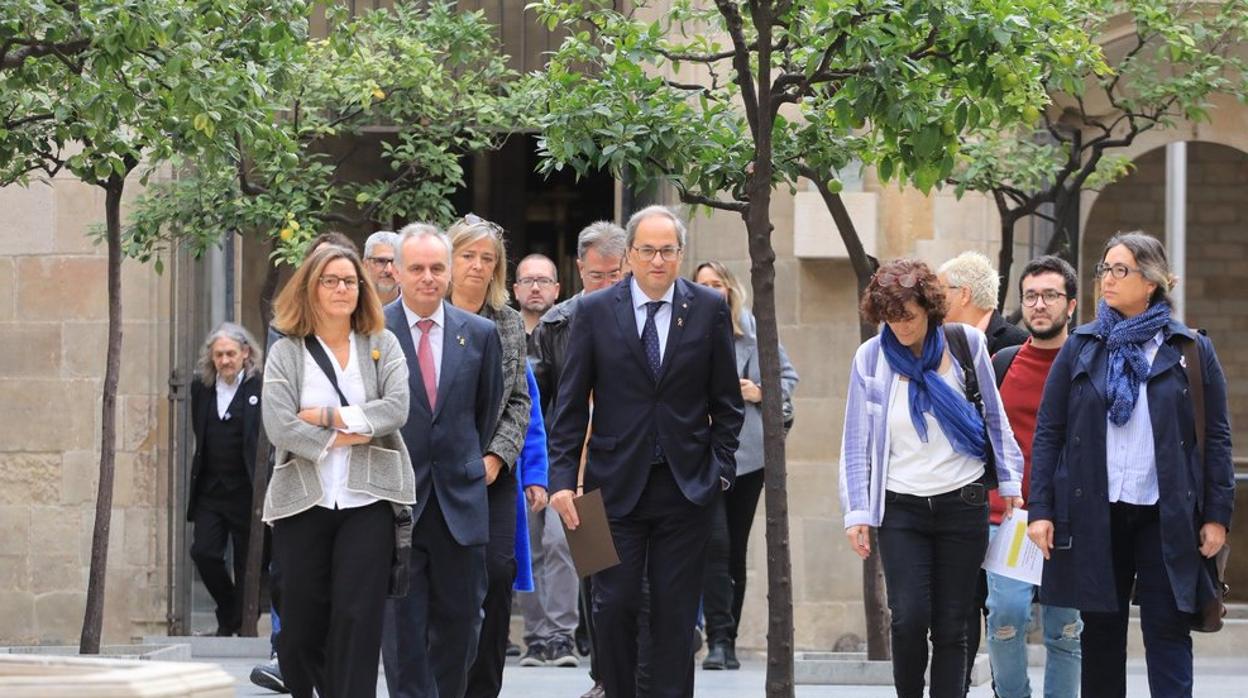 Torra ensalza el posicionamiento pro «procés» de los claustros y anima a los alumnos a «seguir luchando»