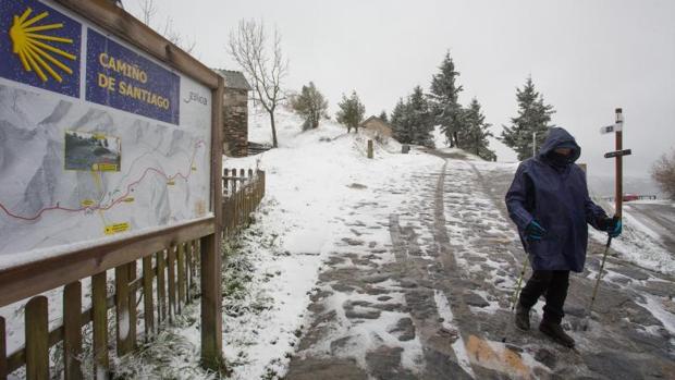 10 centímetros de nieve en la montaña de Lugo en la primera nevada del otoño