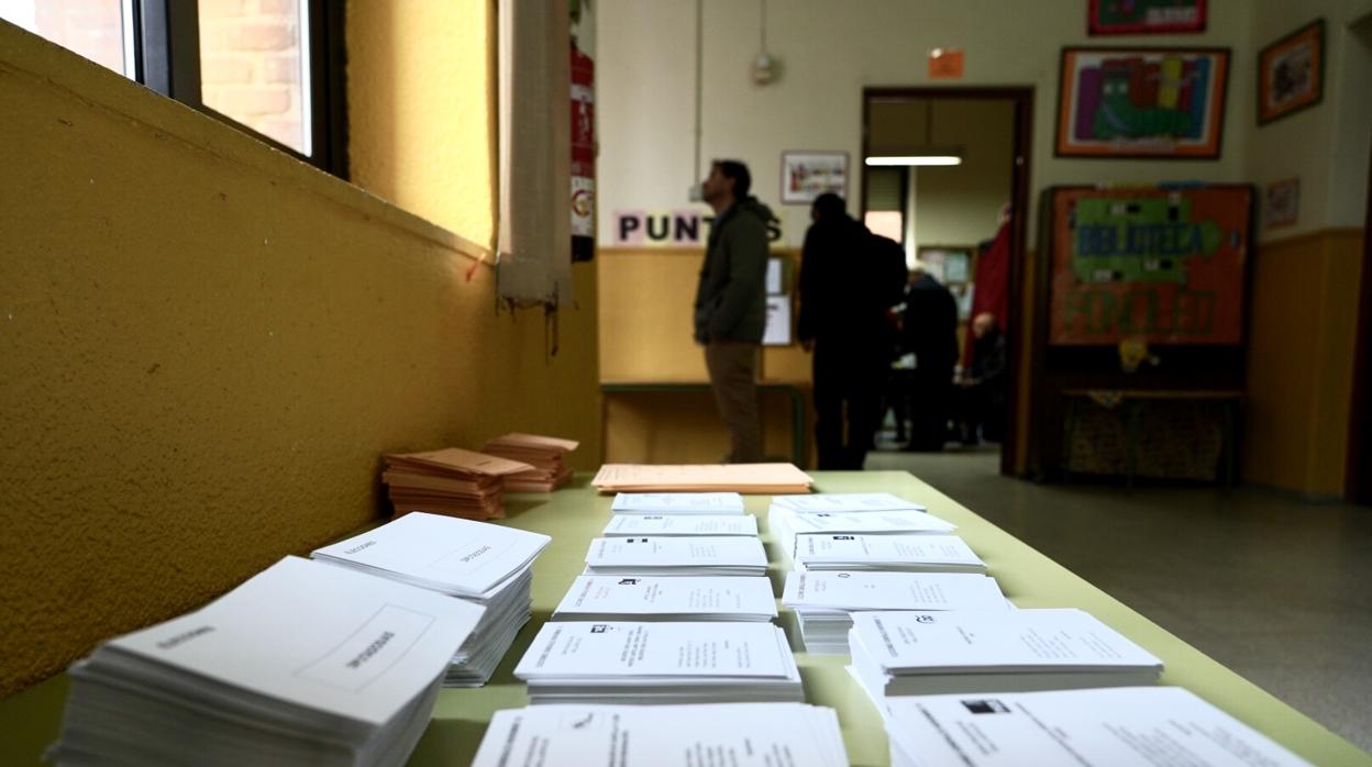 Colegio electoral en Valladolid