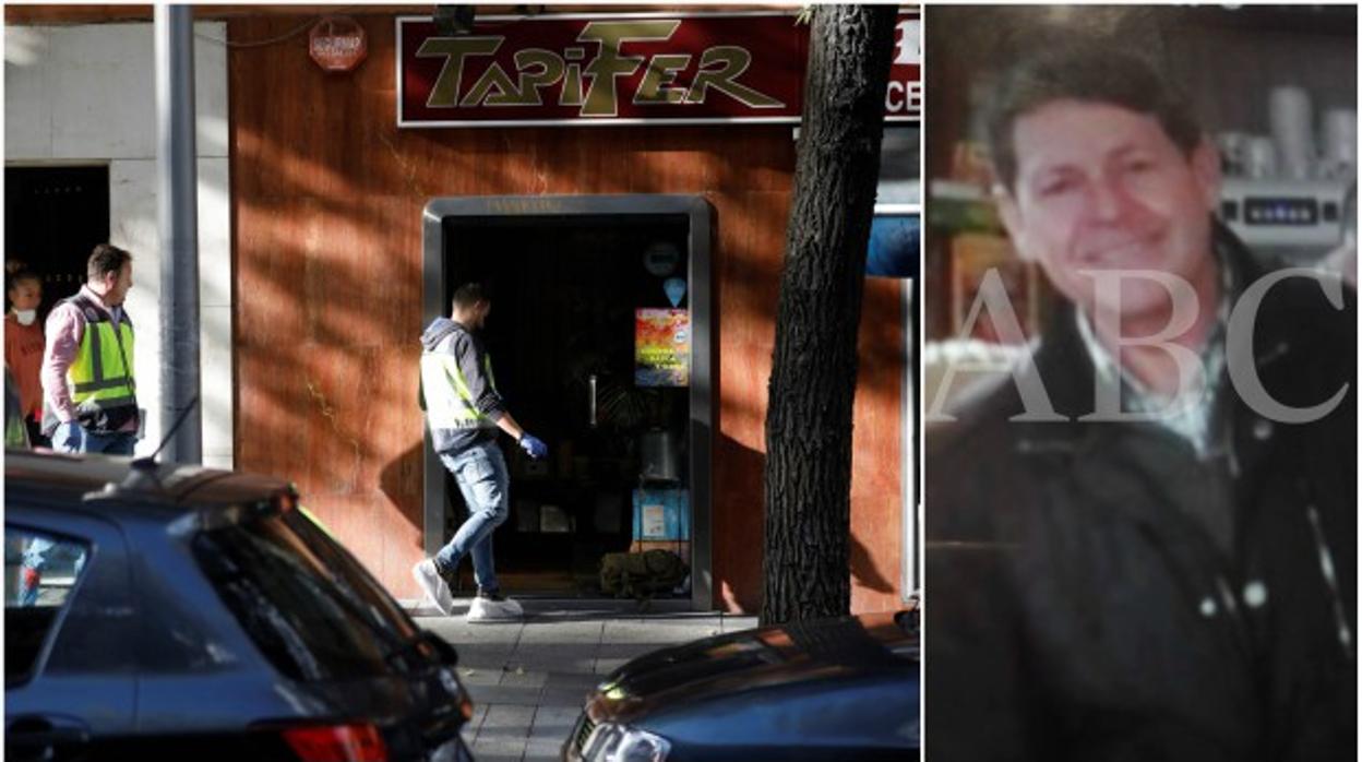 La tienda de decoración en La Latina; a la derecha, el tapicero asesinado