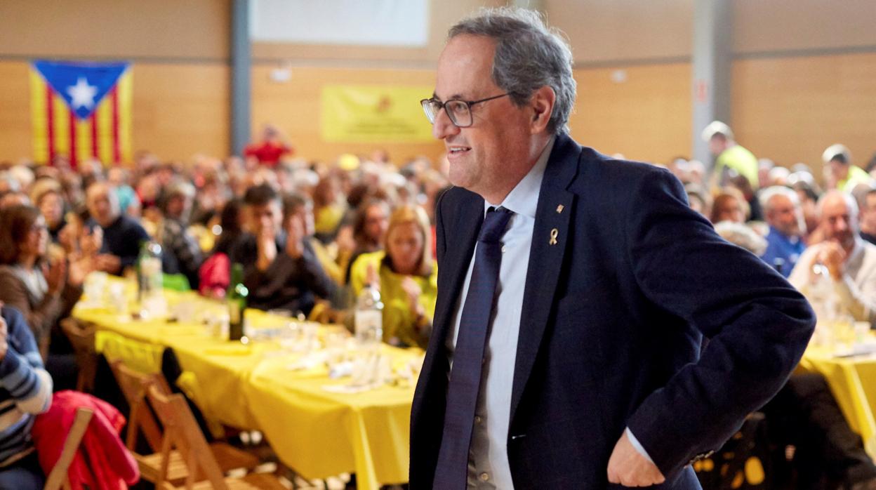 Quim Torra, en el acto organizado en Bescanó (Gerona)