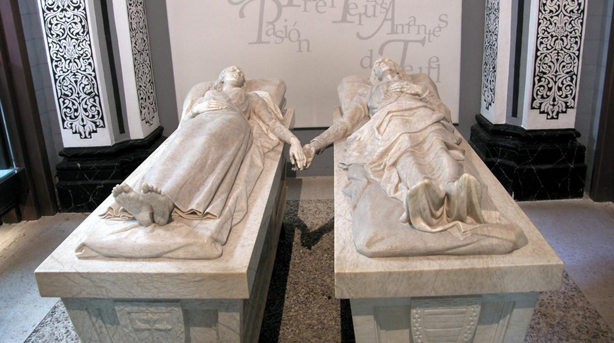 Imagen del mausoleo en el que reposan los restos de los Amantes de Teruel