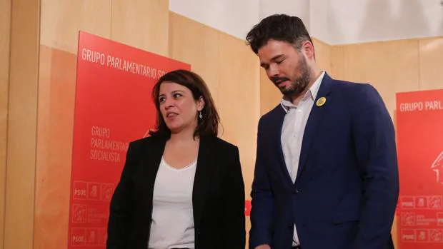 Los negociadores del PSOE y ERC: una mujer de aparato y un agitador reconvertido