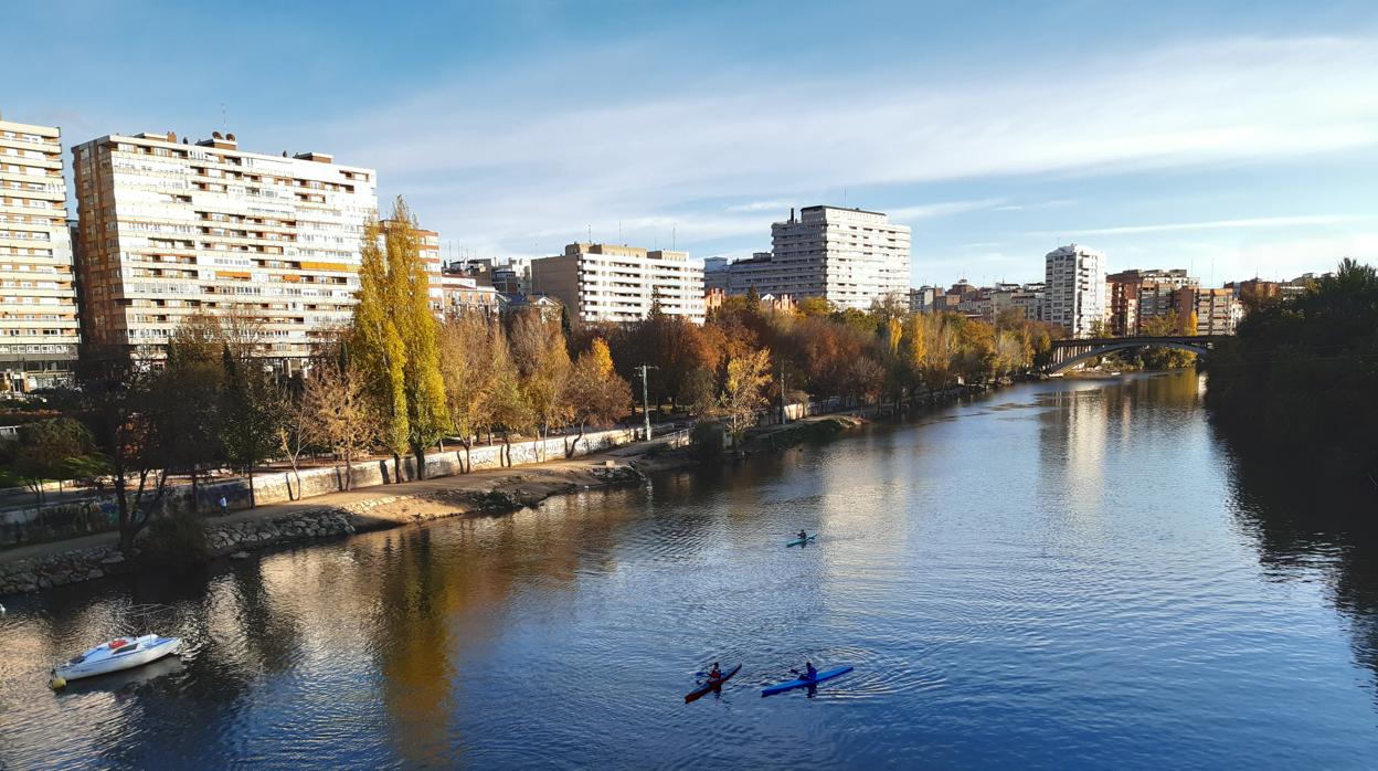 El río Pisuerga a su paso por Valladolid