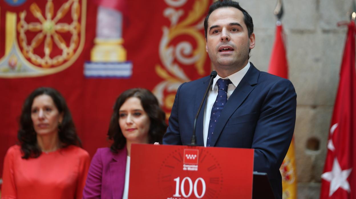 El vicepresidente madrileño, Ignacio Aguado, en el acto por los cien días de Gobierno