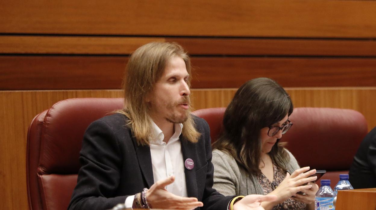 El portavoz de Podemos en las Cortes de Castilla y León, Pablo Fernández