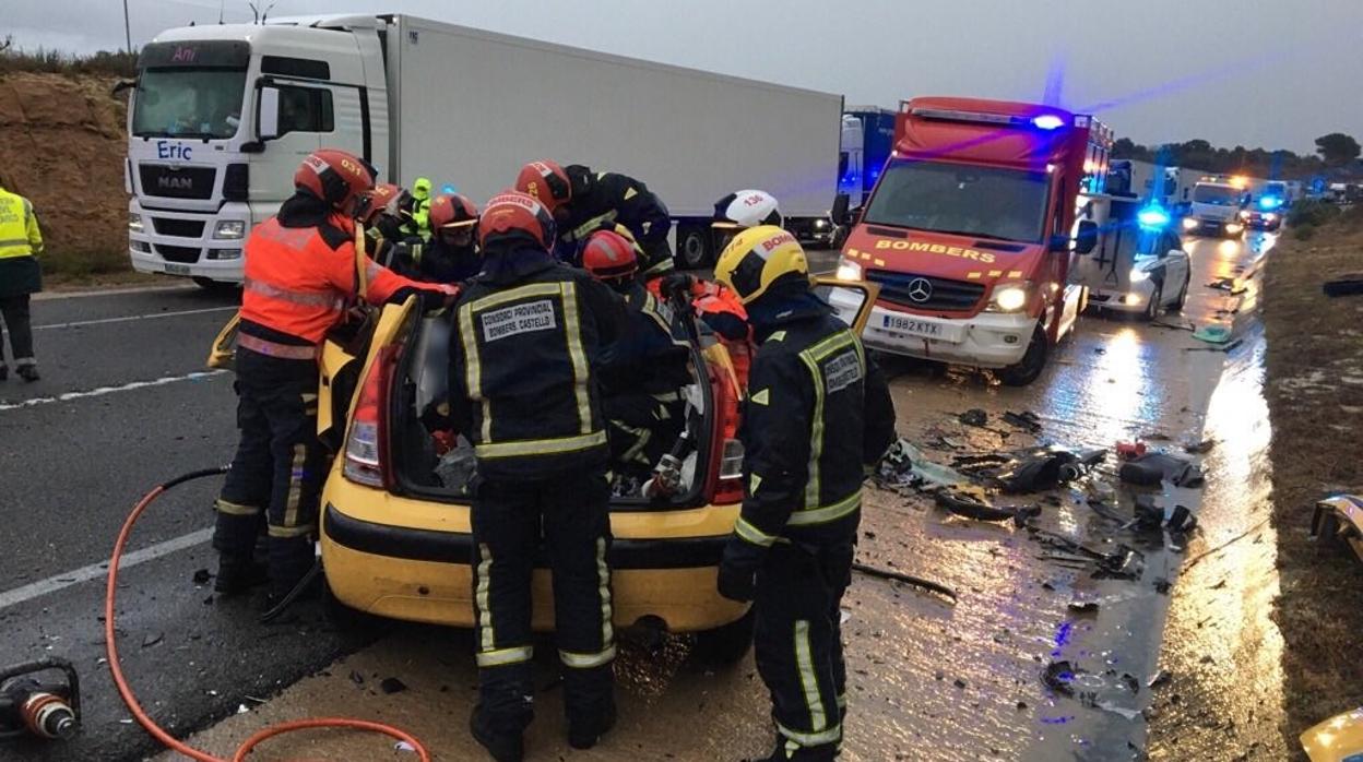 Imagen del accidente ocurrido en Vilanova d'Alcolea