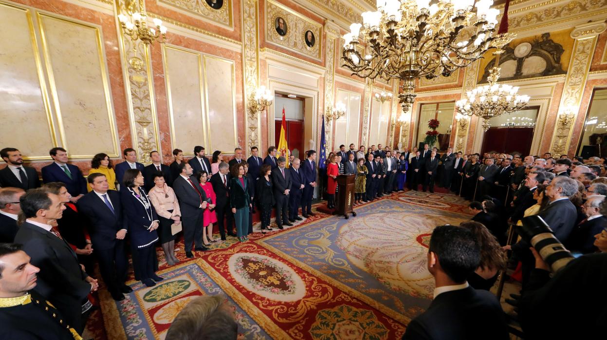 La presidenta del Congreso, Meritxell Batet, en el 41 aniversario de la Constitución