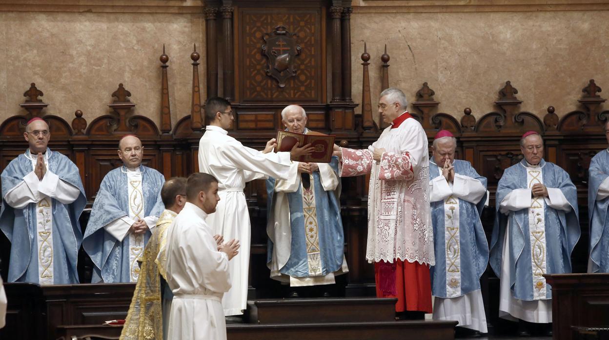 El cardenal Cañizares en un homento de la ceremonia