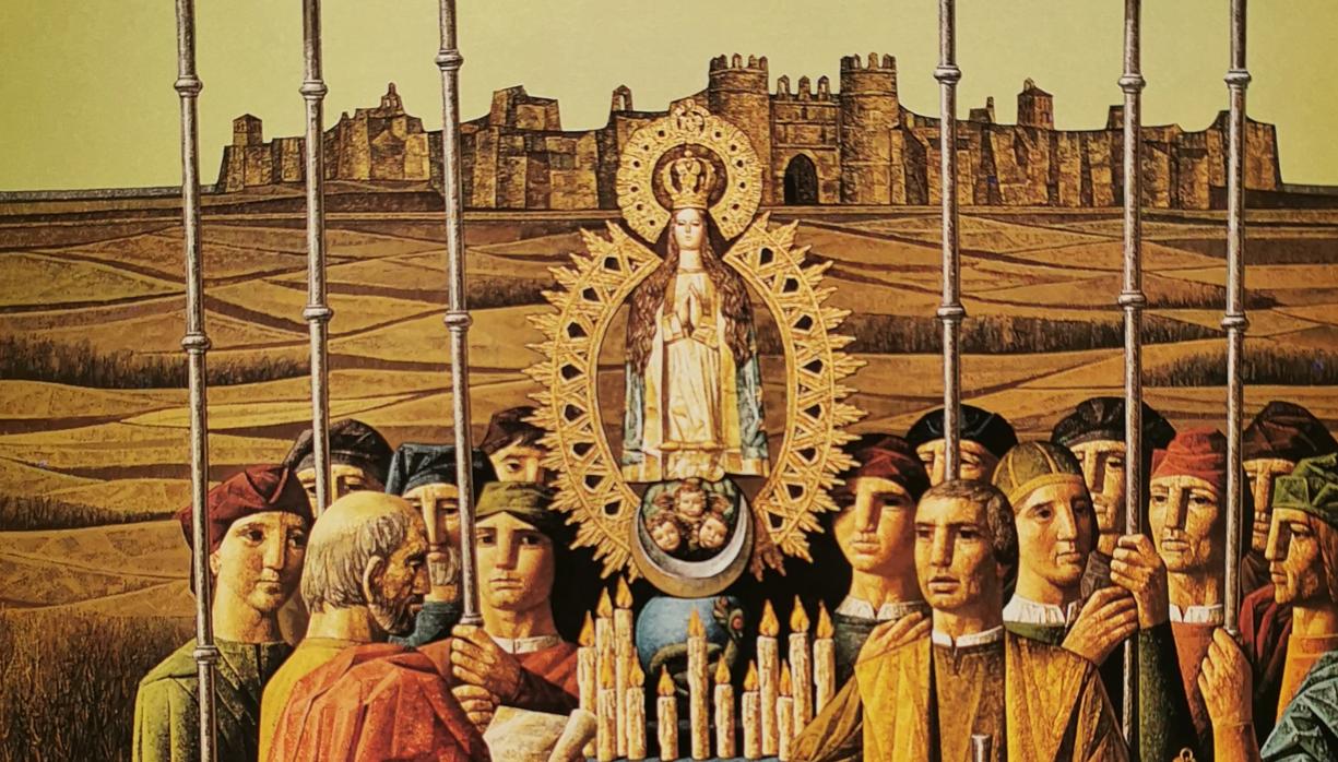 Mural (3,55x2,40m) del pintor Antonio Pedrero en la Iglesia de San Nicolás