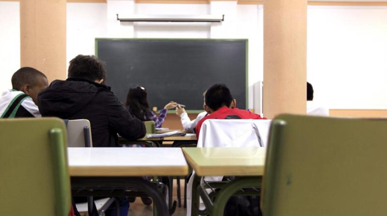 Interior de una aula en un centro concertado