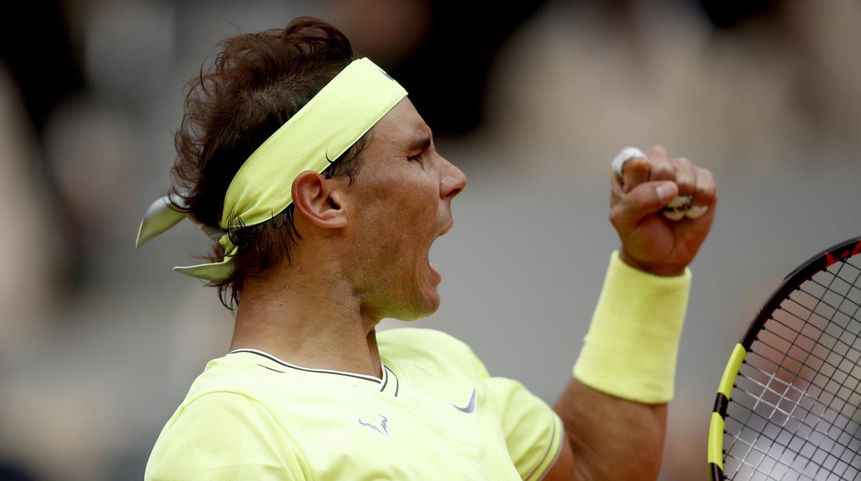 Imagen de archivo del tenista Rafa Nadal en la semifinal de Roland Garros