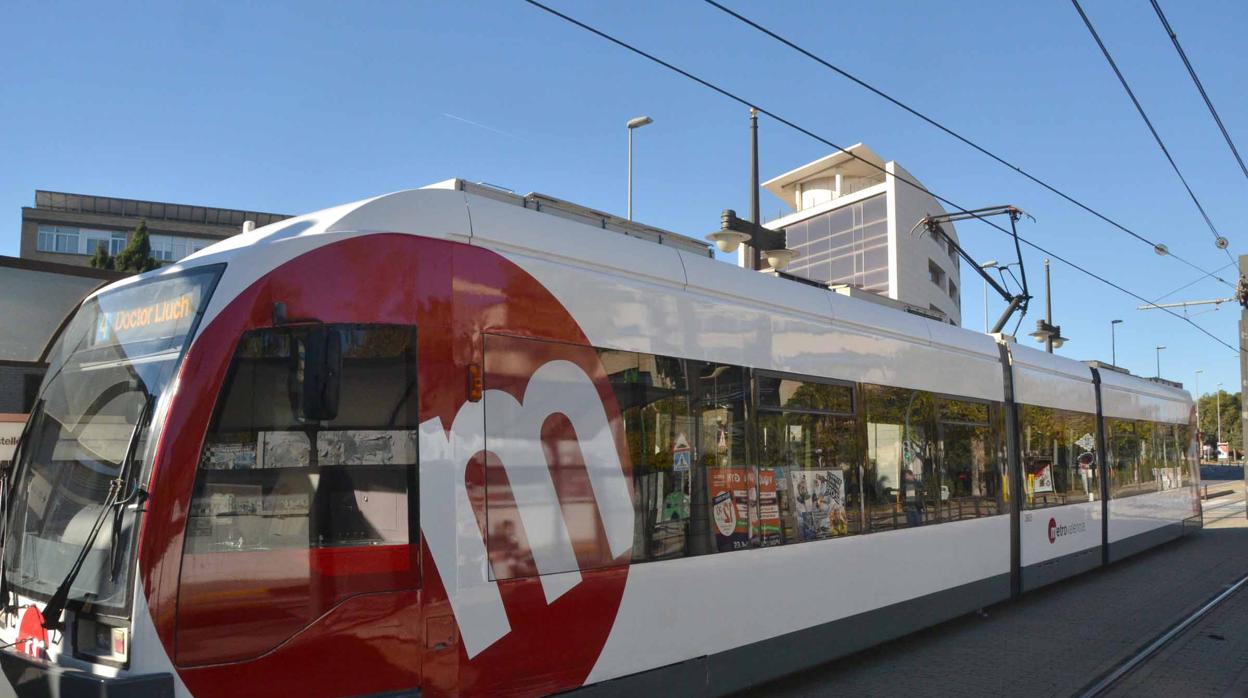 Imagen de la línea 4 del tranvía del Metro de Valencia