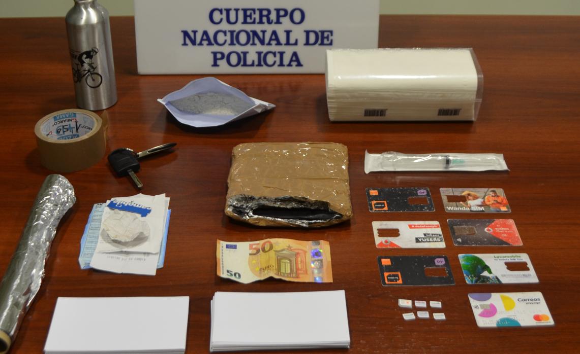 Material incautado por la Policía Nacional