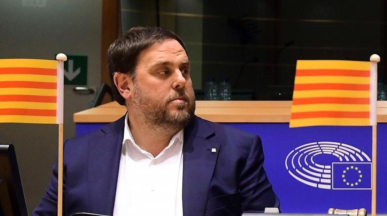 Oriol Junqueras, en el Parlamento Europeo, en enero de 2017