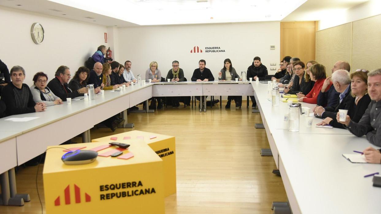 Reunión de la ejecutiva de ERC, esta tarde, en Barcelona