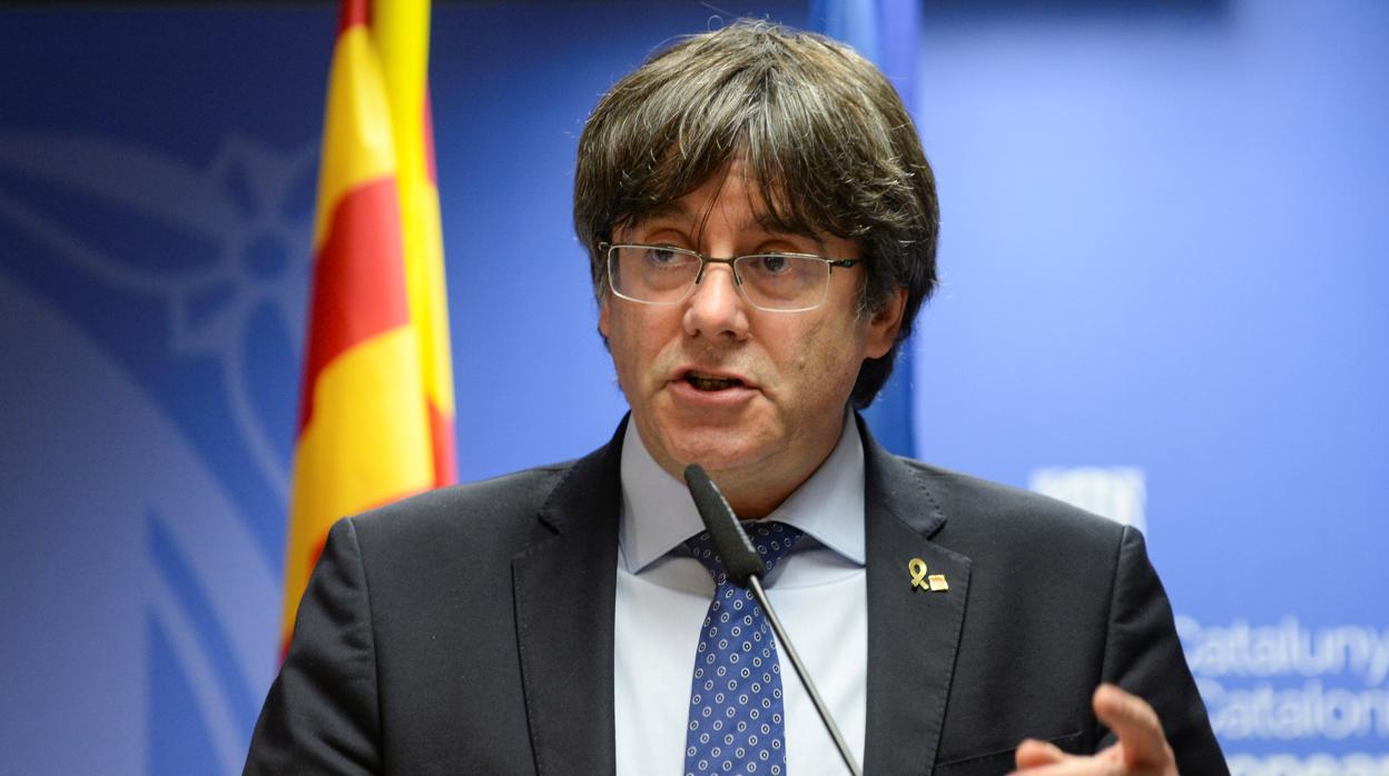 Carles Puigdemont, en la delegación de la Generalitat en Bruselas