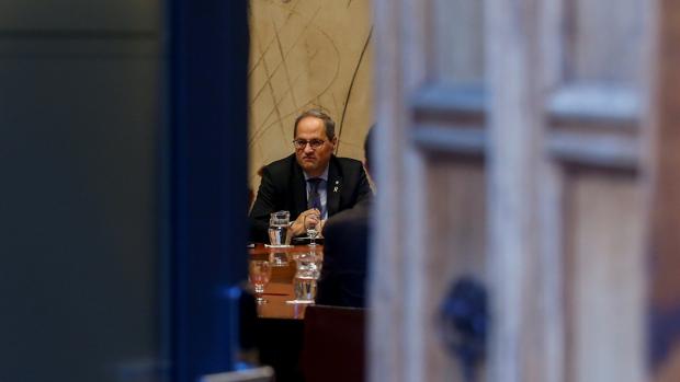 Quim Torra convoca a su gobierno de urgencia en el Palau de la Generalitat