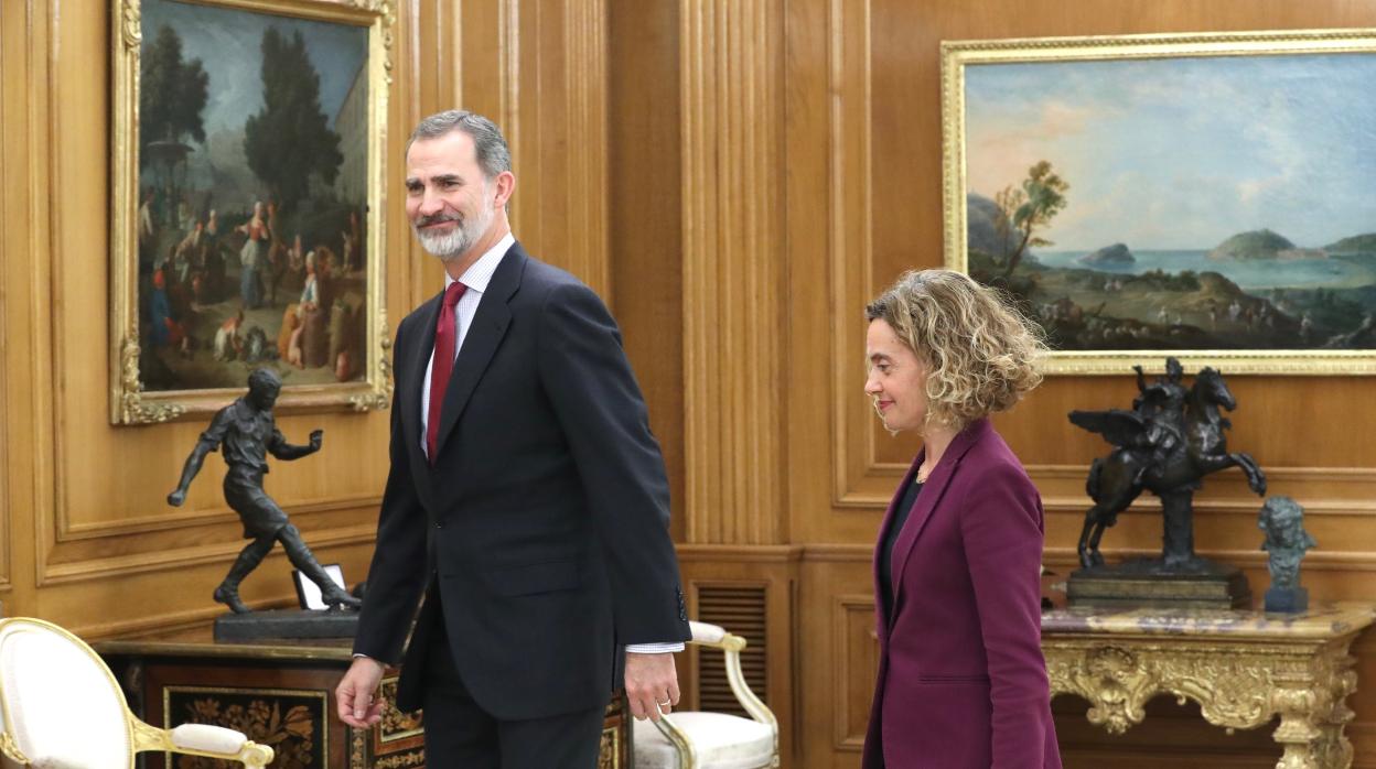 Don Felipe ha recibido en la tarde de este martes a la presidenta del Congreso de los Diputados