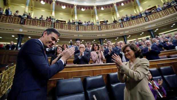 El Congreso dice «sí» a la coalición de Sánchez e Iglesias dependiente de Junqueras