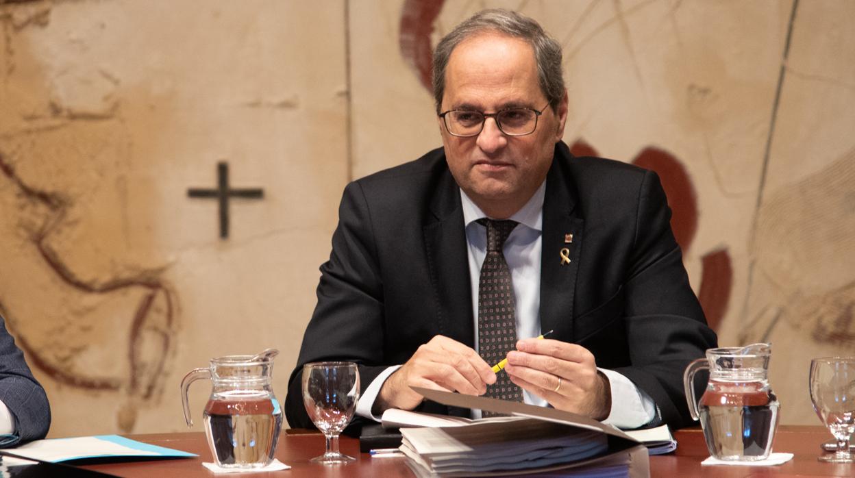 Quim Torra, en el Parlamento de Cataluña