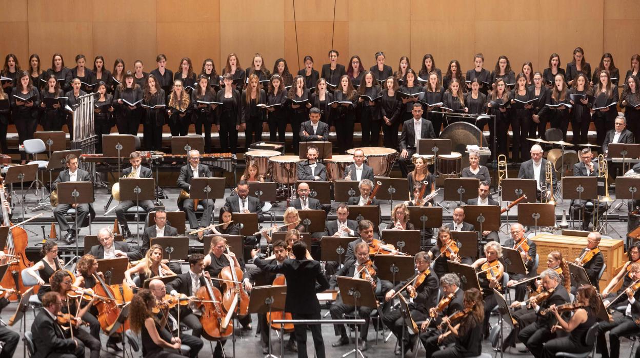 La Orquesta Sinfónica de Tenerife urante uno de sus conciertos de esta temporada
