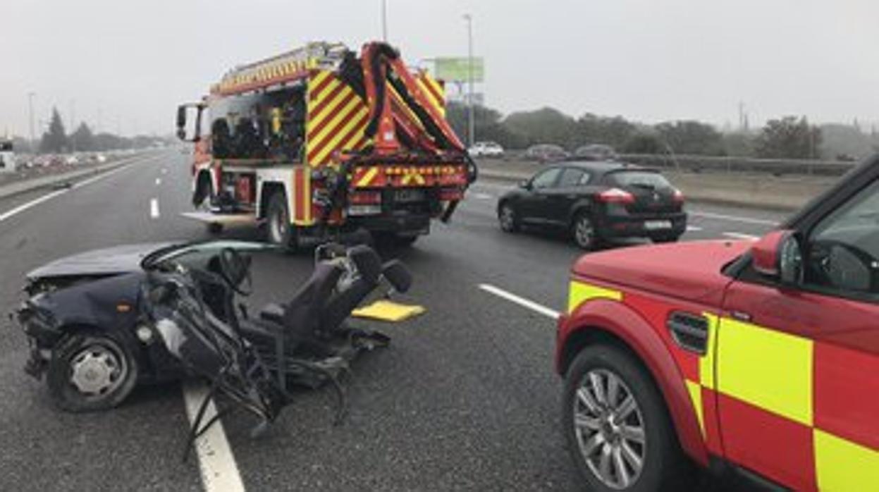 El coche tras el accidente