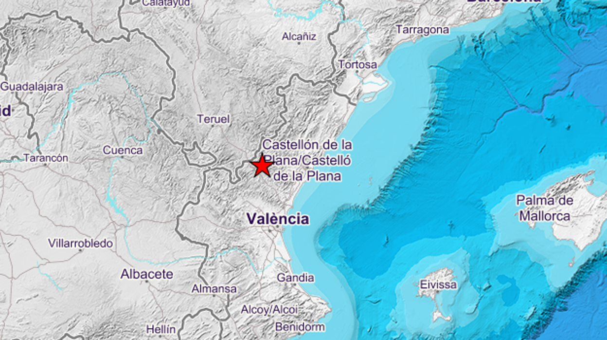 Imagen de la zona en la que se ha producido el terremoto