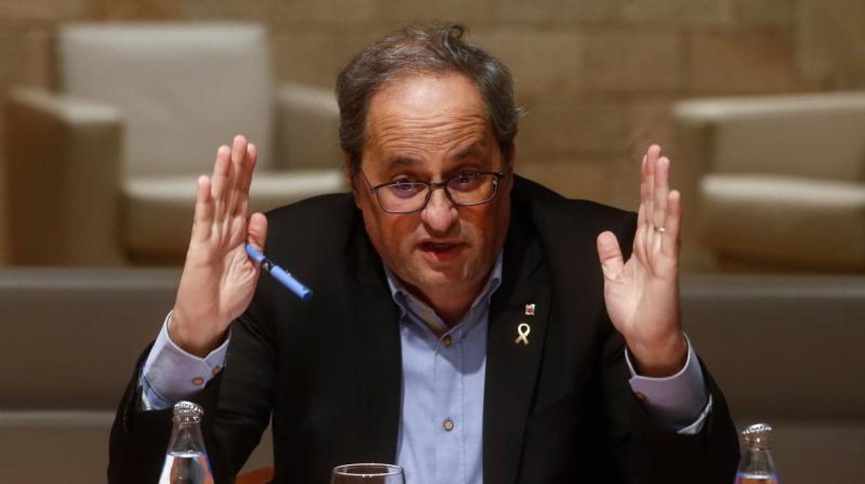 Quim Torra, esta semana, en el Palacio de la Generalitat