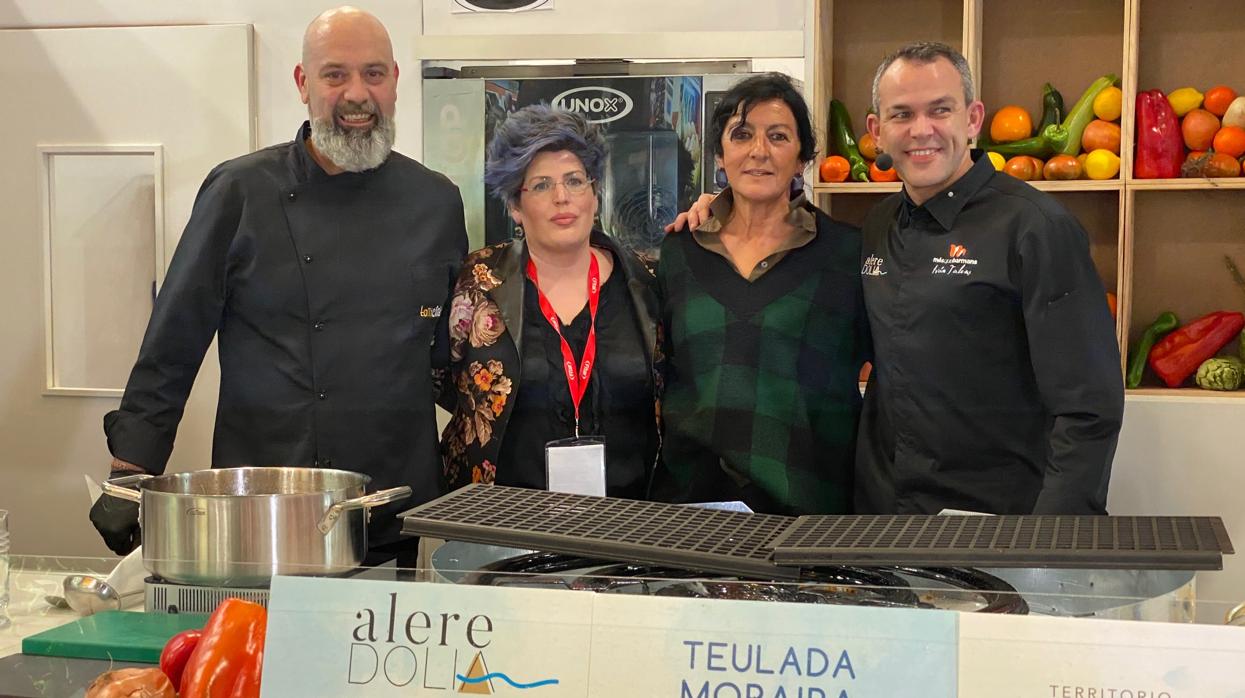 Toni Cantó, Maite Serrat, Rosa Vila e Iván Talens, en el espacio del Auditori Teulada Moraira en Fitur