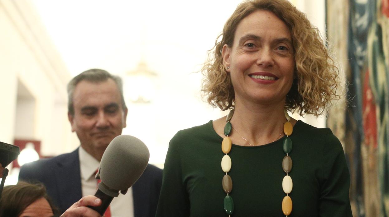 La presidenta del Congreso, Meritxell Batet, a su llegada a la reunión de la Mesa del Congreso de los Diputado