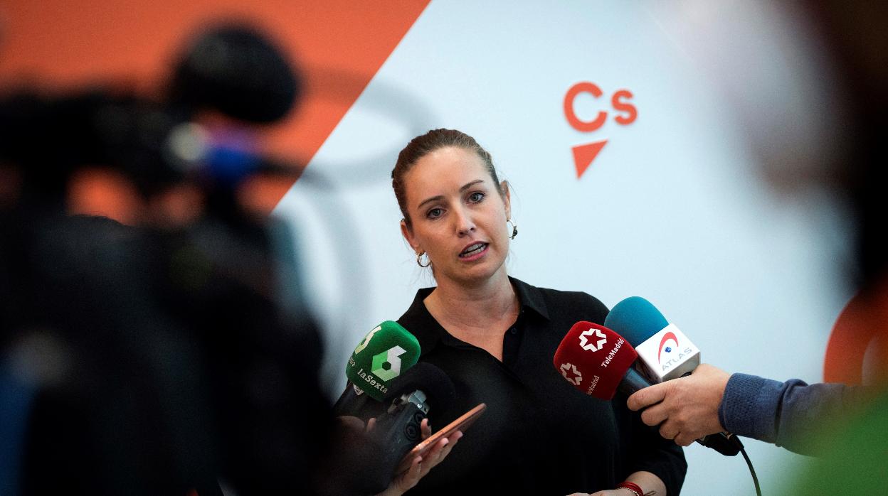 La portavoz de la Gestora de Ciudadanos, Melisa Rodríguez, ayer tras el Consejo General