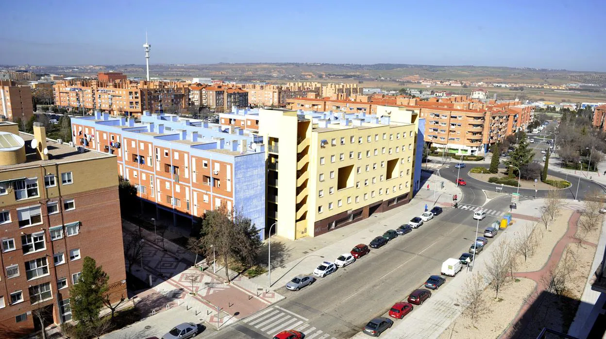 Bloques de viviendas en la zona residencial del Pokígono de Santa María de Benquerencia